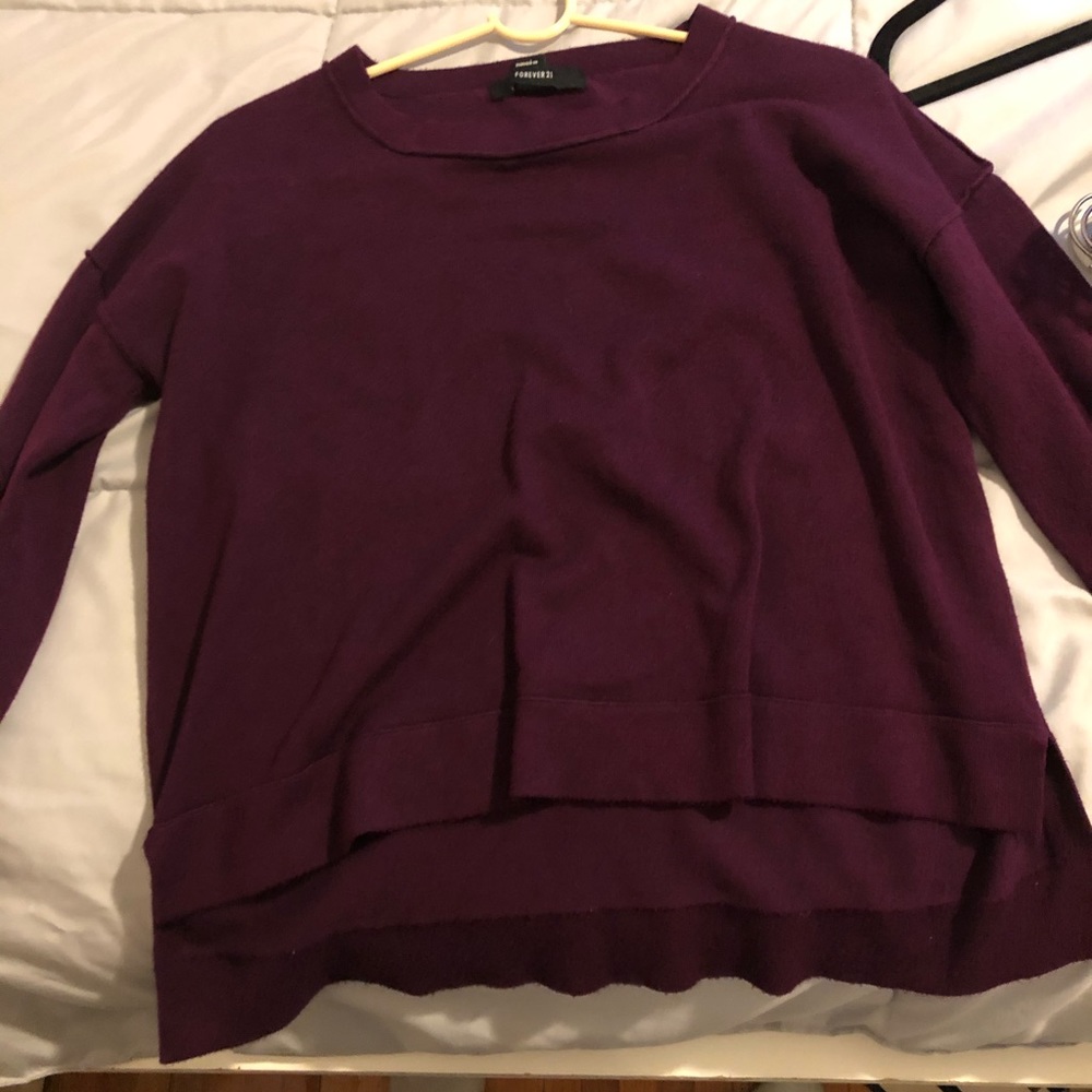 Purple high low sweater from Forever 21